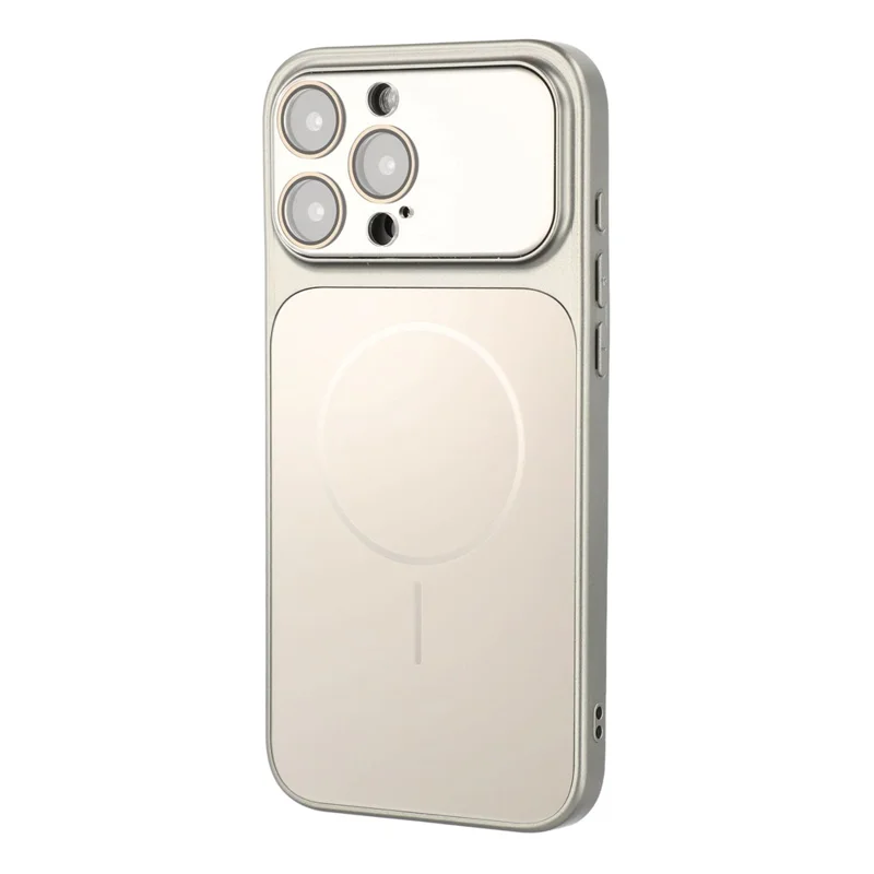 For iPhone 16 Pro Max Magnetic Case AG Matte PC + TPU Shockproof Phone Cover with Lens Film - Grey