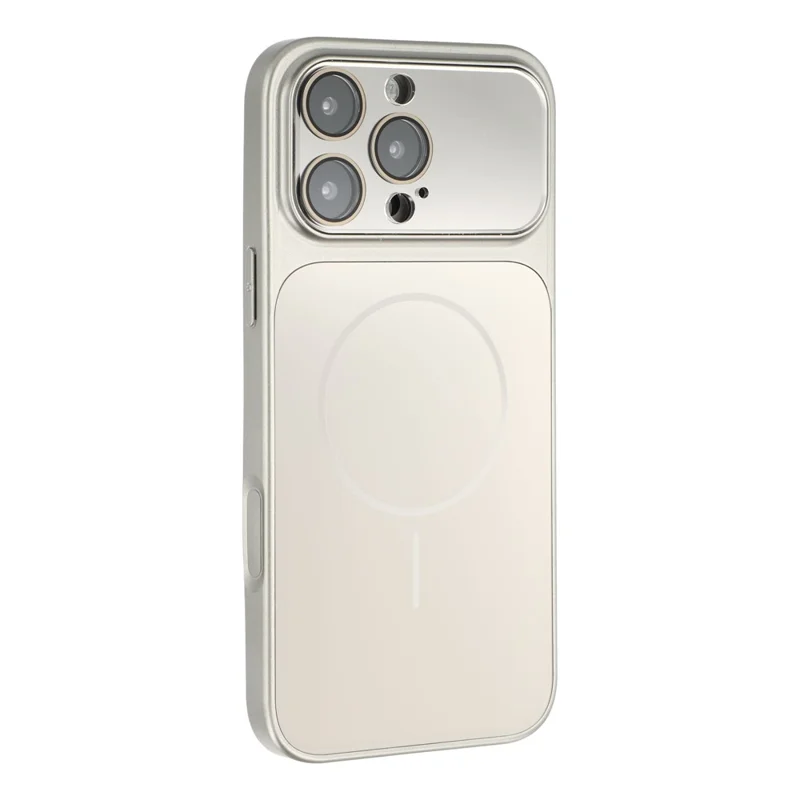 For iPhone 16 Pro Max Magnetic Case AG Matte PC + TPU Shockproof Phone Cover with Lens Film - Grey
