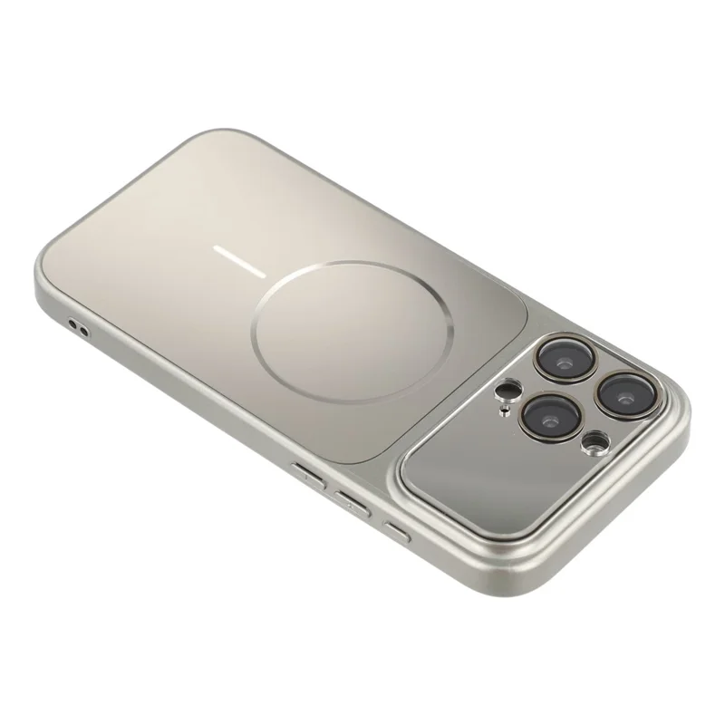 For iPhone 16 Pro Max Magnetic Case AG Matte PC + TPU Shockproof Phone Cover with Lens Film - Grey