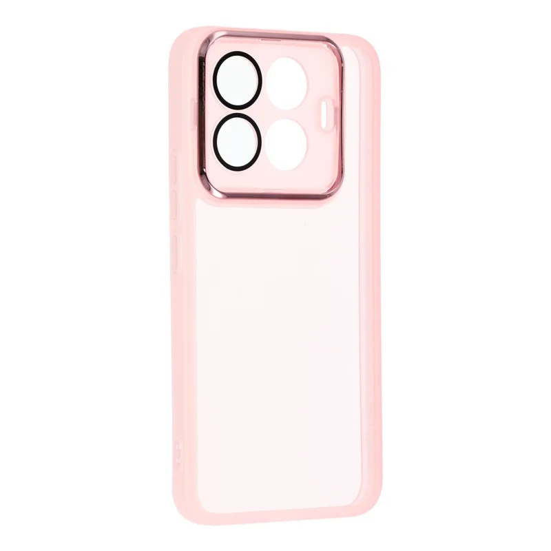 For Xiaomi 17T Pro Case Elektropladeret Kameraramme TPU Telefonbeskyttelse - Transparent Rosa