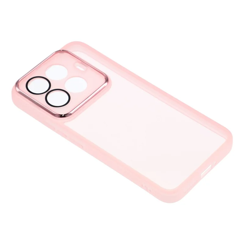 For Xiaomi 17T Pro Case Elektropladeret Kameraramme TPU Telefonbeskyttelse - Transparent Rosa