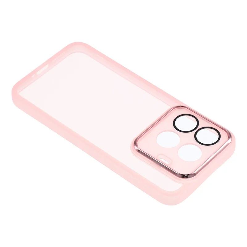 For Xiaomi 17T Pro Case Elektropladeret Kameraramme TPU Telefonbeskyttelse - Transparent Rosa