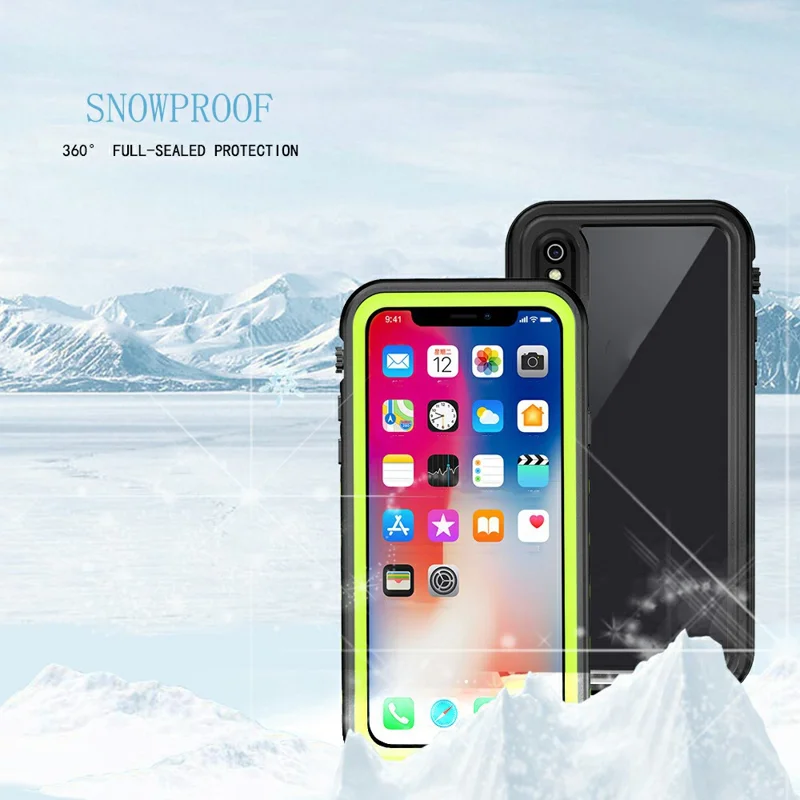 REDPEPPER Dot+ Series For iPhone X  /  XS 5.8 inch Underwater Phone Case IP68 Waterproof Shockproof Dustproof TPU+PC Cover - Black