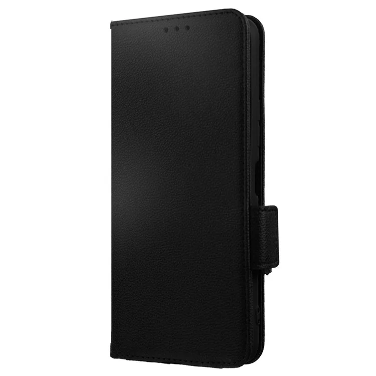 Per Tecno Pova Neo 2 / Funzione di Supporto Lg6n Coperchio Magnetico Coperchio Portafoglio di Texture Litchi PU Custodia Per Telefono a Flip Resistente Agli Shock Con Cinturino - Nero