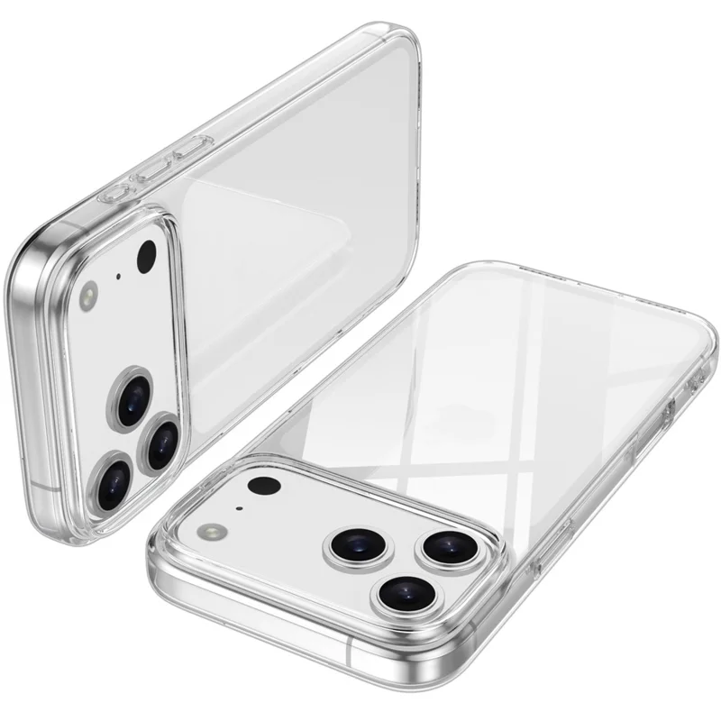 لـ iPhone 18 Pro Max غطاء خلفي شفاف من مادة TPU مقاوم لبصمات الأصابع - شفاف