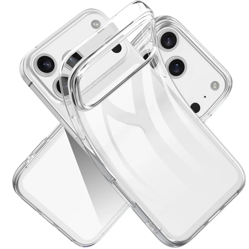 لـ iPhone 18 Pro Max غطاء خلفي شفاف من مادة TPU مقاوم لبصمات الأصابع - شفاف