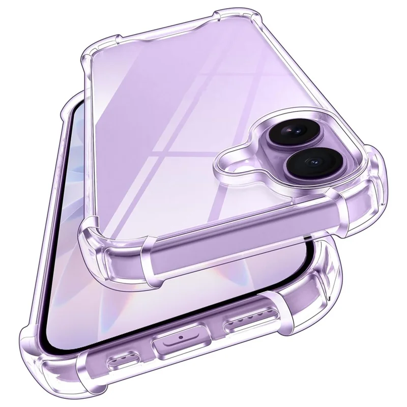 For iPhone 17 Case Military Grade Drop Protection Acrylic + TPU Phone Cover - Transparent