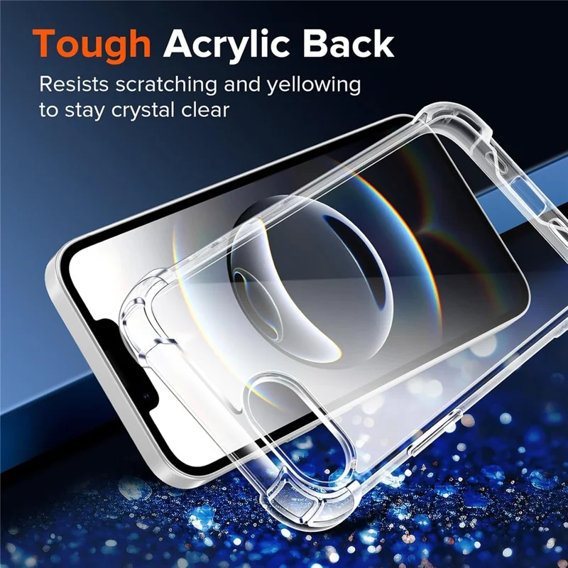 For iPhone 17e / 16e Case Military Grade Drop Protection Acrylic + TPU Phone Cover - Transparent