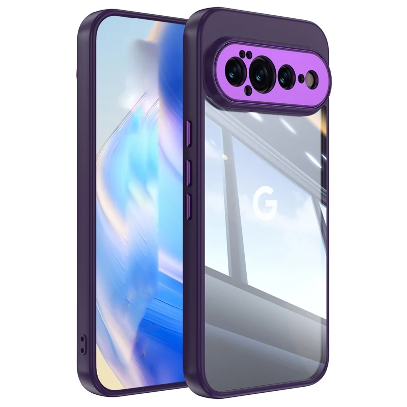 Funda para Google Pixel 11 Pro, carcasa protectora resistente a impactos con armadura de metal, TPU y acrílico - Morado