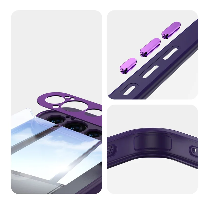 Funda para Google Pixel 11, carcasa protectora resistente a impactos con armadura de acrílico TPU y metal - Morado