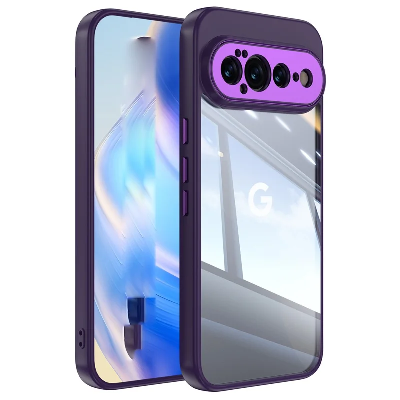 Funda para Google Pixel 11 Pro XL, carcasa protectora resistente a impactos con armadura de metal, TPU y acrílico - Morado
