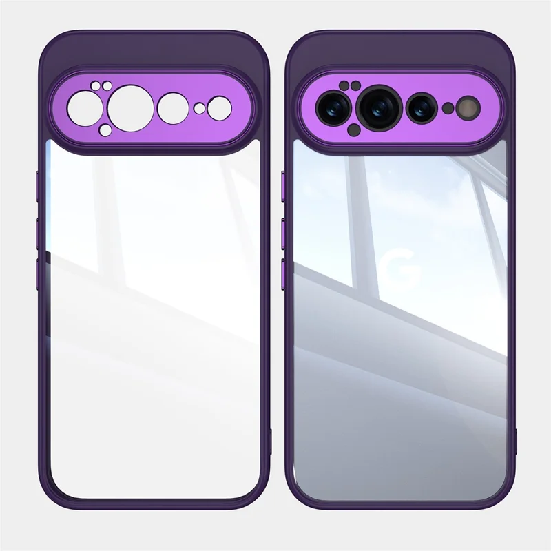 Funda para Google Pixel 11 Pro XL, carcasa protectora resistente a impactos con armadura de metal, TPU y acrílico - Morado