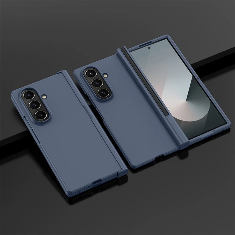 For Samsung Galaxy Z Fold8 Ultra Case Hinge Protection Hard PC Phone Cover with Screen Protector / Stylus - Blue