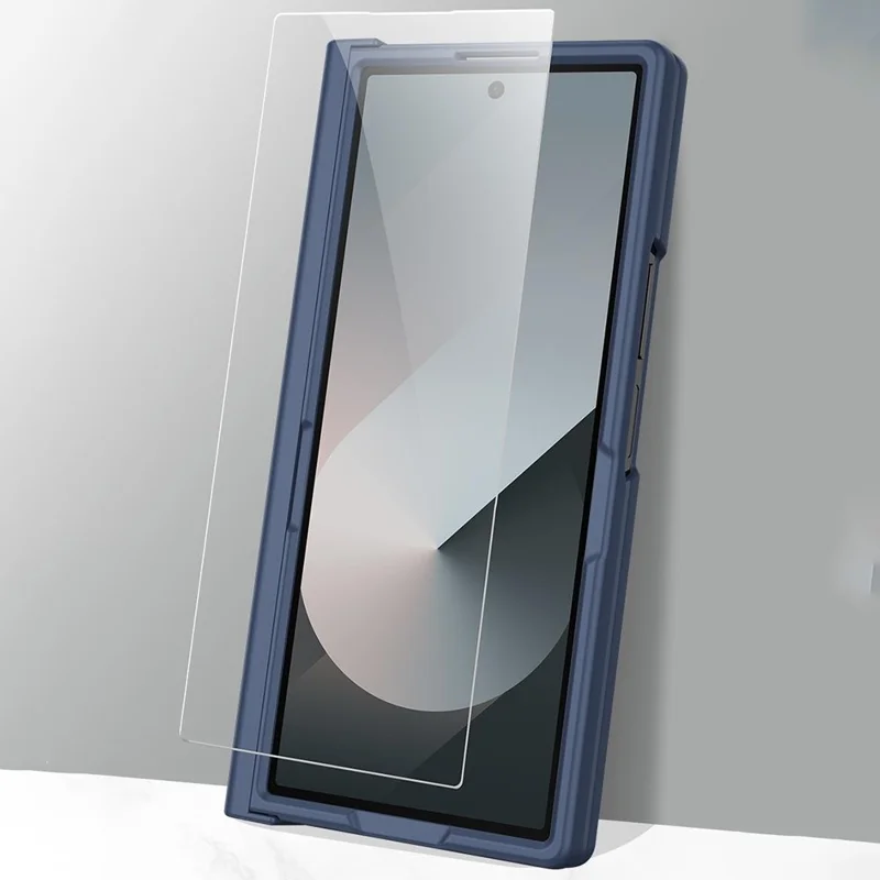 For Samsung Galaxy Z Fold8 Ultra Case Hinge Protection Hard PC Phone Cover with Screen Protector / Stylus - Blue