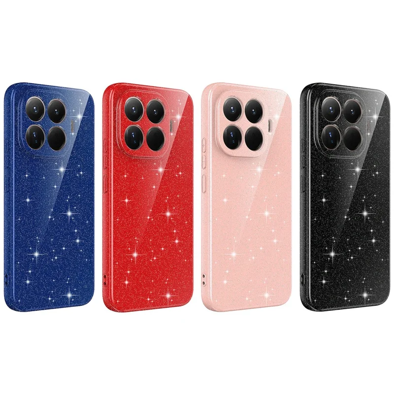 For Xiaomi 17T Pro Magnetic Case Glitter TPU Shockproof Phone Cover with Lanyard - Pink