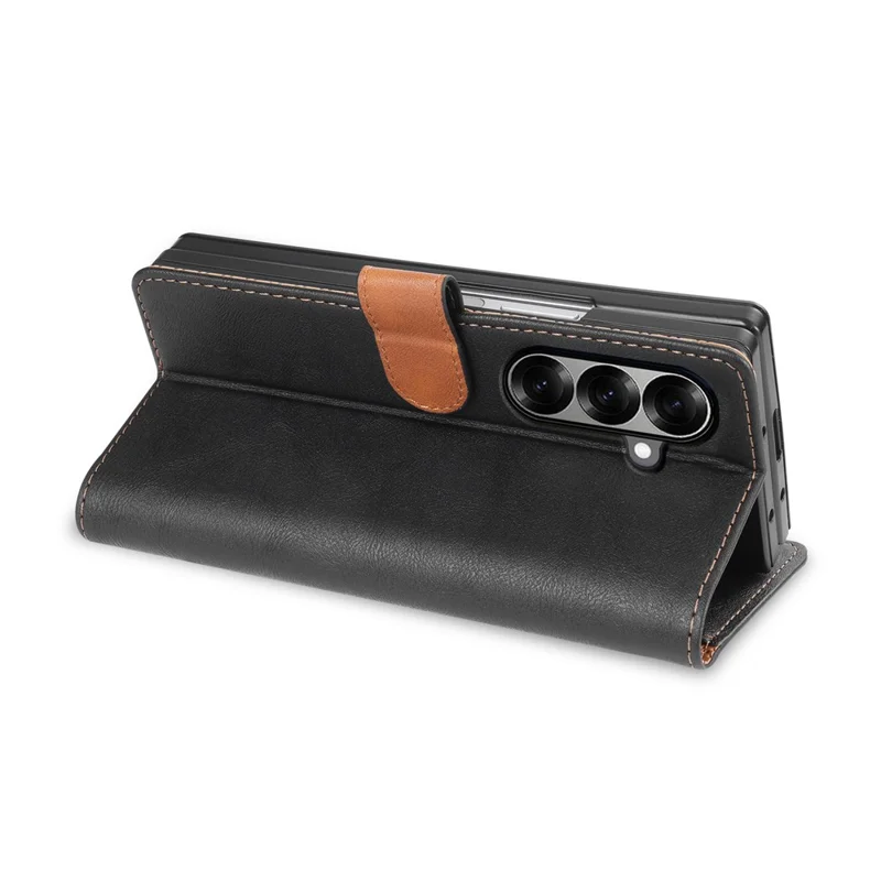 N.BEKUS CSJ-001 Custodia Supporto Ultra per Samsung Galaxy Z Fold8, Cover Portafoglio in Pelle PU, Nera