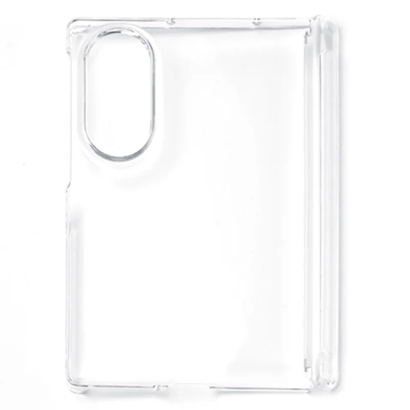 For Samsung Galaxy Z Fold8 Case Dual Axis Hinge Protection UV Clear PC Phone Cover - Transparent