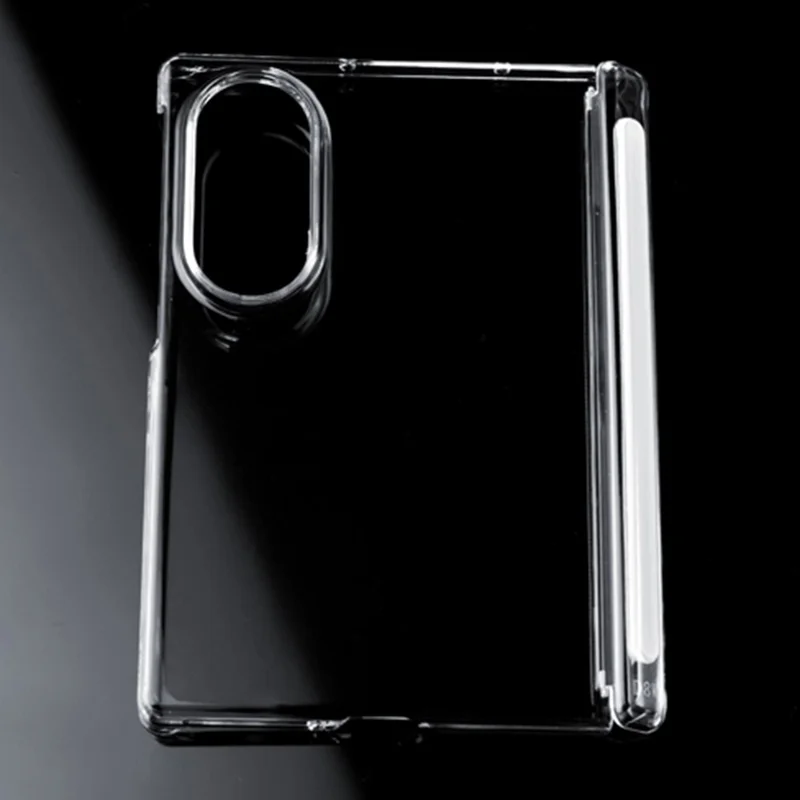 For Samsung Galaxy Z Fold8 Case Dual Axis Hinge Protection UV Clear PC Phone Cover - Transparent