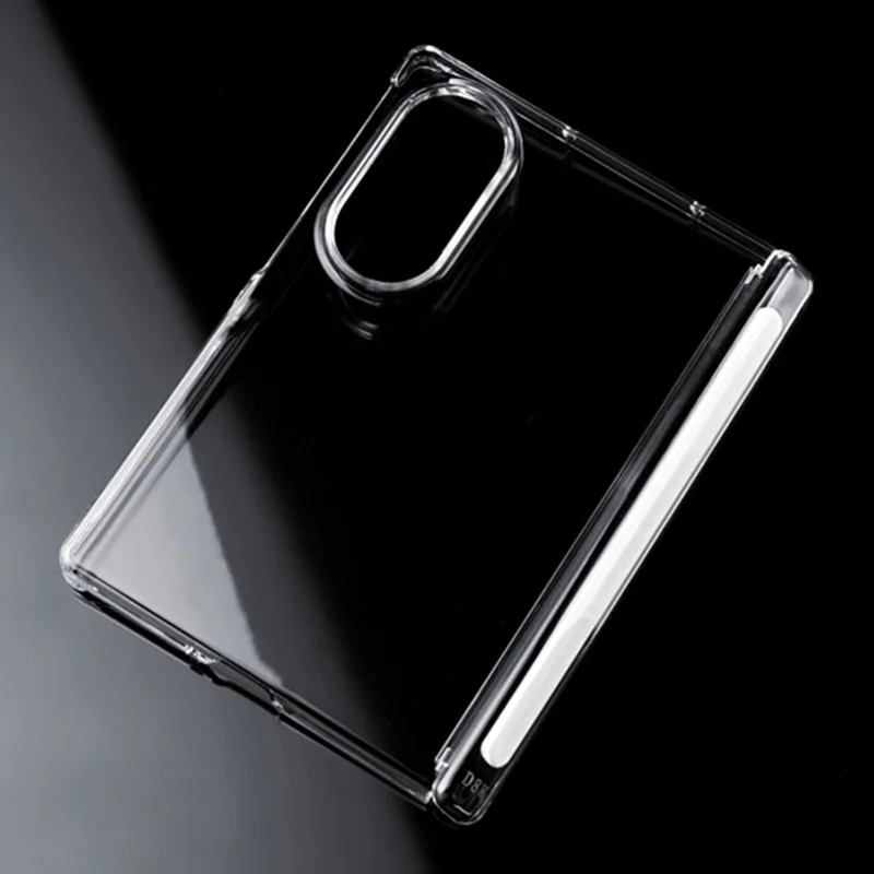 For Samsung Galaxy Z Fold8 Case Dual Axis Hinge Protection UV Clear PC Phone Cover - Transparent