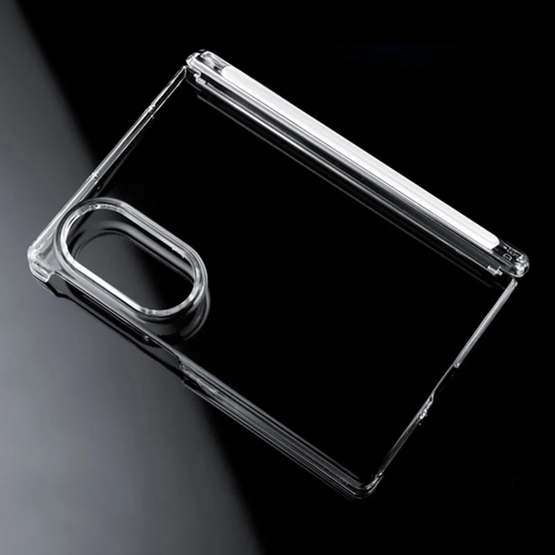 For Samsung Galaxy Z Fold8 Case Dual Axis Hinge Protection UV Clear PC Phone Cover - Transparent