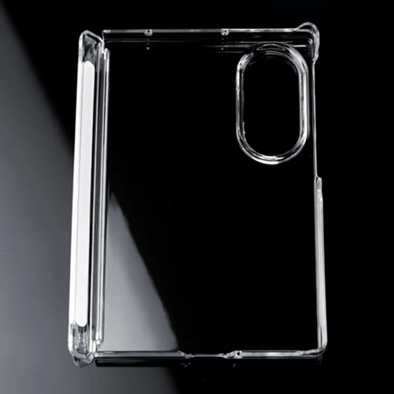 For Samsung Galaxy Z Fold8 Case Dual Axis Hinge Protection UV Clear PC Phone Cover - Transparent