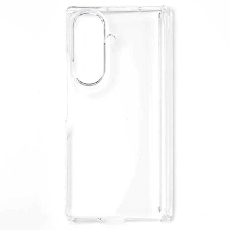For Samsung Galaxy Z Fold8 Ultra Case Dual Axis Hinge Protection UV Clear PC Phone Cover - Transparent