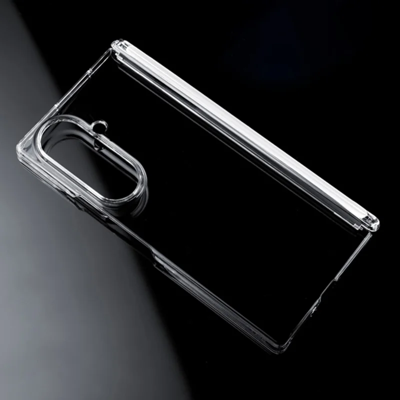 For Samsung Galaxy Z Fold8 Ultra Case Dual Axis Hinge Protection UV Clear PC Phone Cover - Transparent