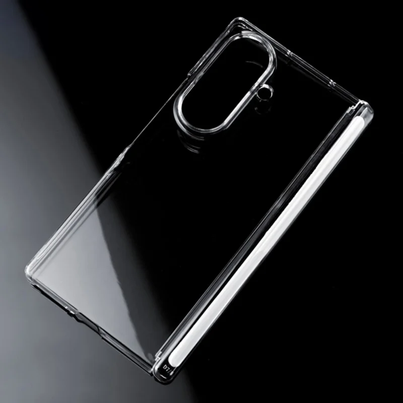 For Samsung Galaxy Z Fold8 Ultra Case Dual Axis Hinge Protection UV Clear PC Phone Cover - Transparent