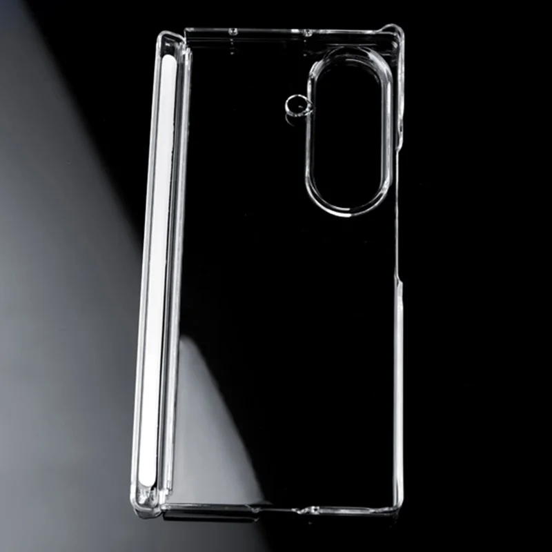 For Samsung Galaxy Z Fold8 Ultra Case Dual Axis Hinge Protection UV Clear PC Phone Cover - Transparent
