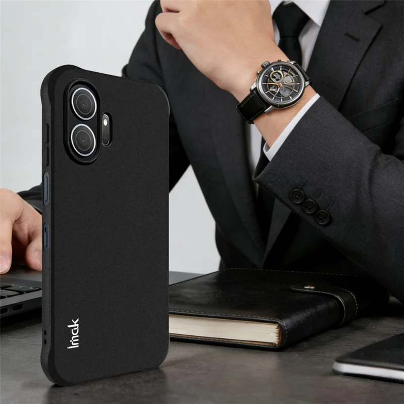 IMAK For TCL NxtPaper 70 Pro 5G Case TPU Phone Cover Airbag Shockproof Protection - Matte Black