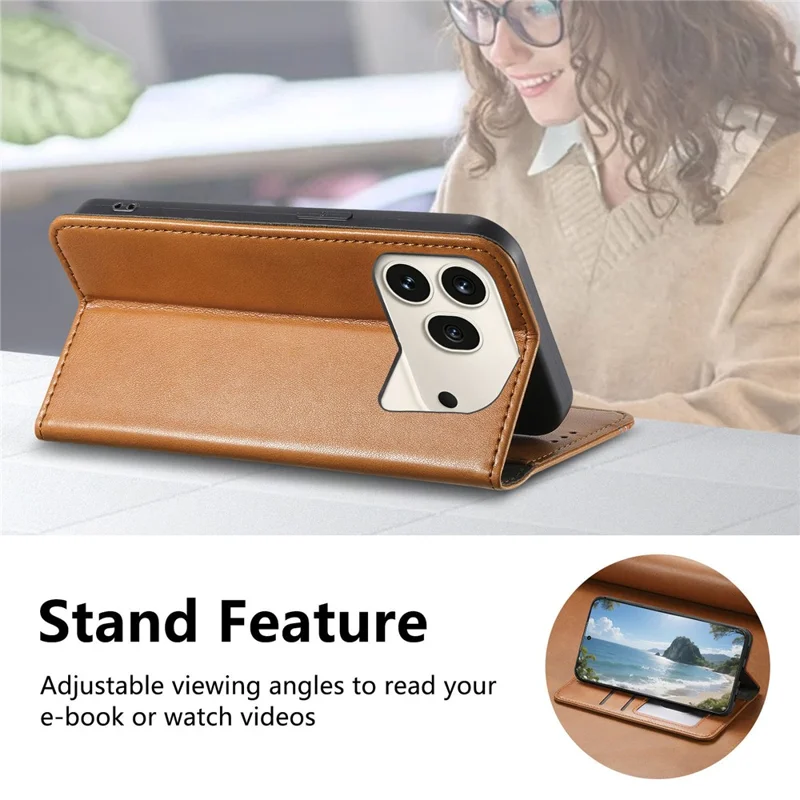 For Honor 600 5G / 600 Pro 5G Case Wallet Tri-Color Stitching Leather Phone Cover with Elastic Wristband - Brown