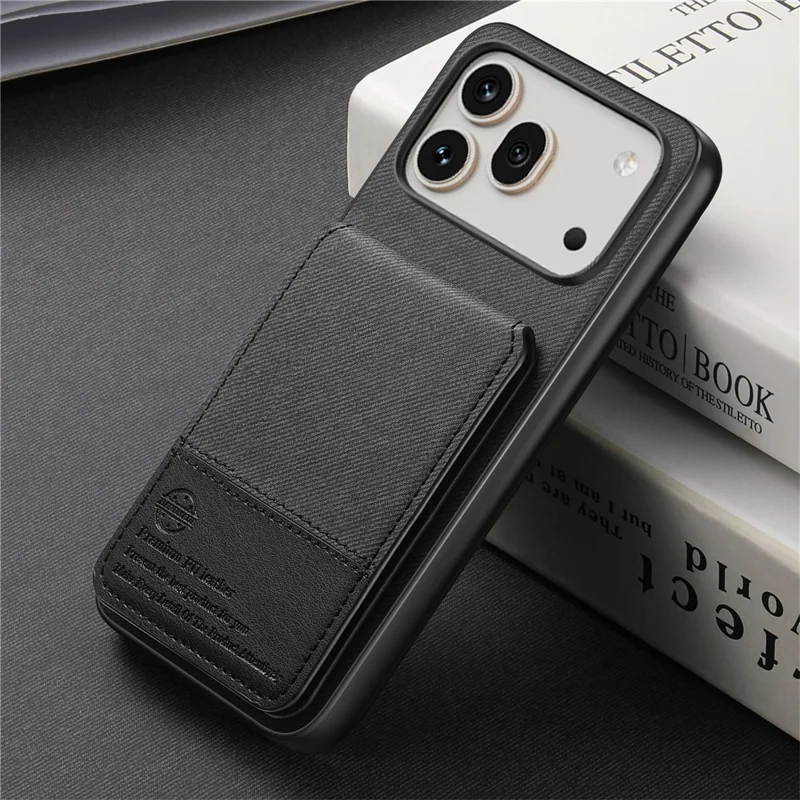 For Honor 600 5G / 600 Pro 5G Case Cloth Texture Leather + PC + TPU Phone Cover with RFID Blocking Card Holder - Black