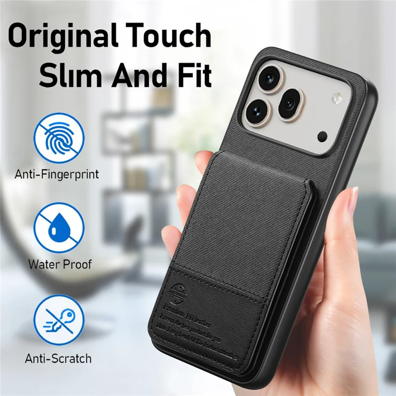 For Honor 600 5G / 600 Pro 5G Case Cloth Texture Leather + PC + TPU Phone Cover with RFID Blocking Card Holder - Black