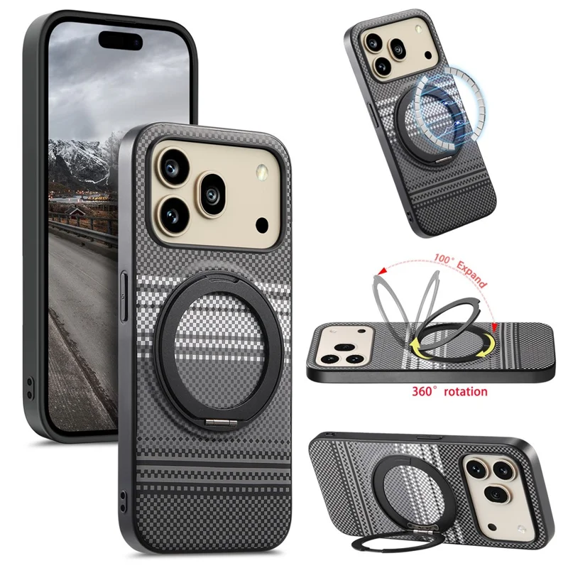 For Honor 600 5G / 600 Pro 5G Magnetic Case Rotation Kickstand PU Leather + TPU Phone Cover - Grey