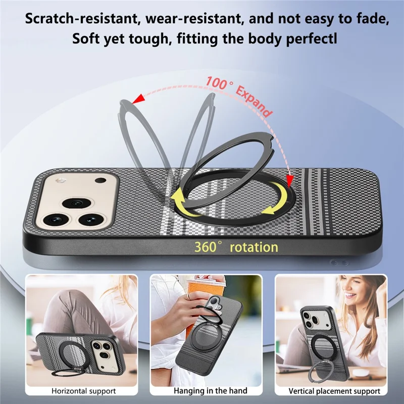 For Honor 600 5G / 600 Pro 5G Magnetic Case Rotation Kickstand PU Leather + TPU Phone Cover - Grey