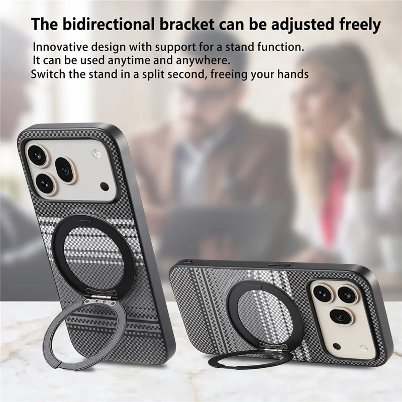 For Honor 600 5G / 600 Pro 5G Magnetic Case Rotation Kickstand PU Leather + TPU Phone Cover - Grey