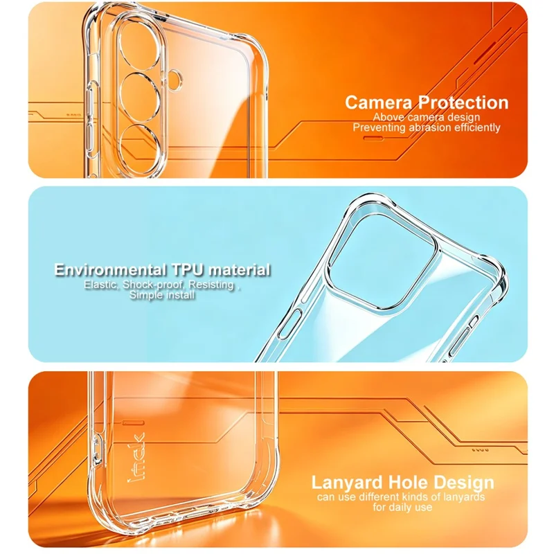 IMAK for Samsung Galaxy S26 FE Magnetic Case Airbag Shockproof Protection TPU Phone Cover - Transparent - 8
