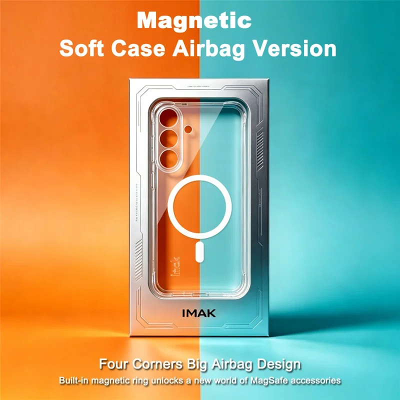 IMAK for Samsung Galaxy S26 FE Magnetic Case Airbag Shockproof Protection TPU Phone Cover - Transparent - 9