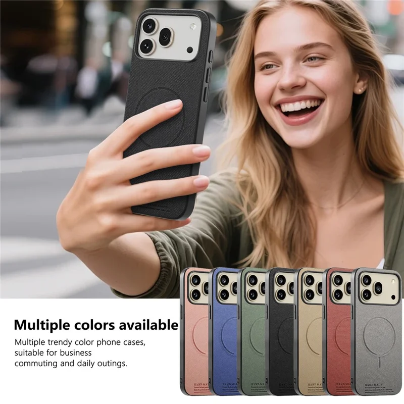 For Honor 600 5G / 600 Pro 5G Magnetic Case Cloth Texture PC + TPU + PU Leather Anti-Scratch Phone Cover - Black