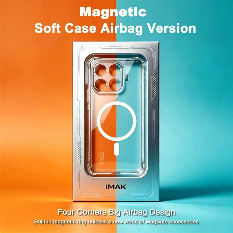 IMAK til Xiaomi 17T Pro Magnetisk Etui Airbag Støtdæmpende Beskyttelse TPU Telefonhylster - Transparent
