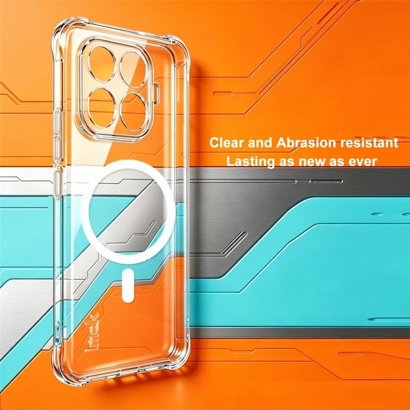 IMAK til Xiaomi 17T Pro Magnetisk Etui Airbag Støtdæmpende Beskyttelse TPU Telefonhylster - Transparent