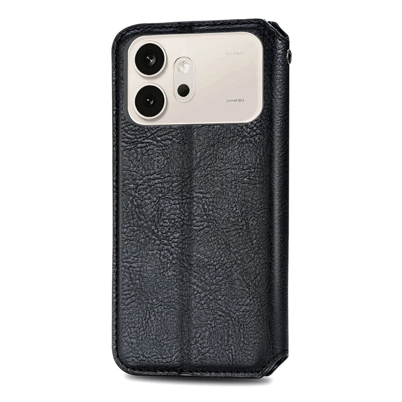 For Honor 600 5G / 600 Pro 5G Case Rhombus Imprint PU Leather Wallet Phone Cover - Black