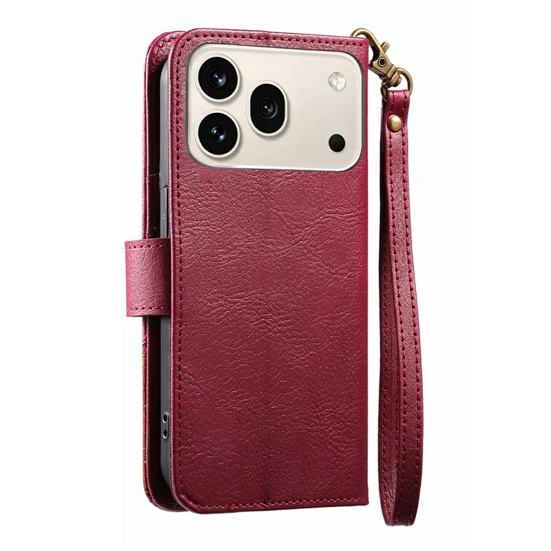 For Honor 600 5G / 600 Pro 5G Case Color Splicing TPI PU Leather Flip Shockproof Phone Cover with Wrist Strap - Red
