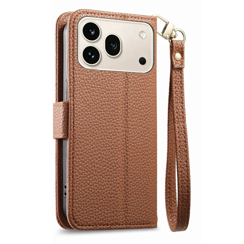 For Honor 600 5G / 600 Pro 5G Case Zipper Pocket TPU PU Leather Wallet Phone Cover with Strap - Brown