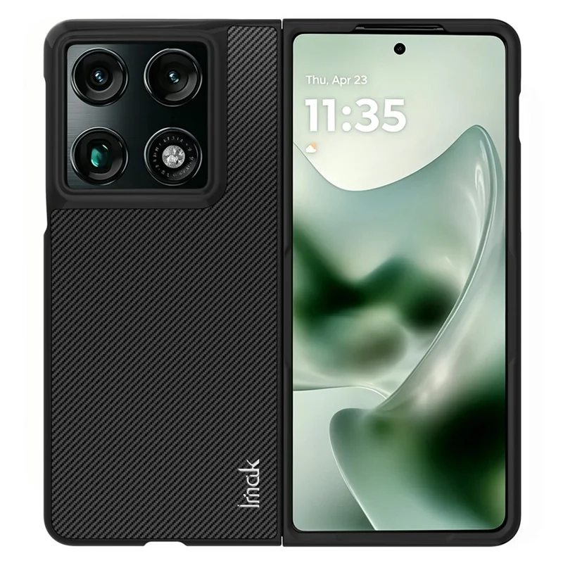 IMAK Ruiyi-serie til Motorola Razr Fold 5G hylster med struktur af kulfiberlæder + PC telefonhylster