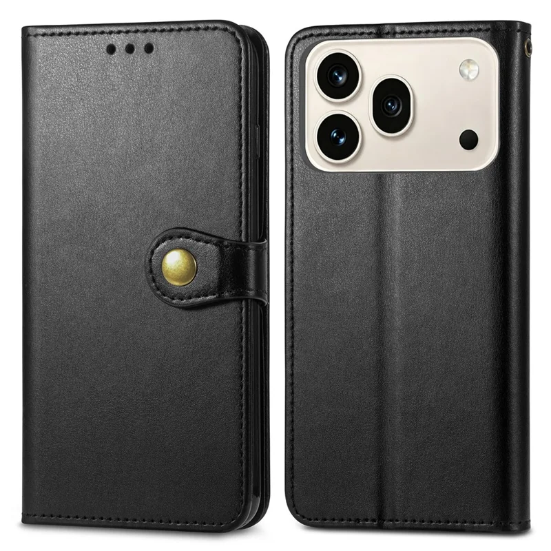 For Honor 600 5G / 600 Pro 5G Case Wallet Stand Leather Phone Cover with Wrist Strap - Black