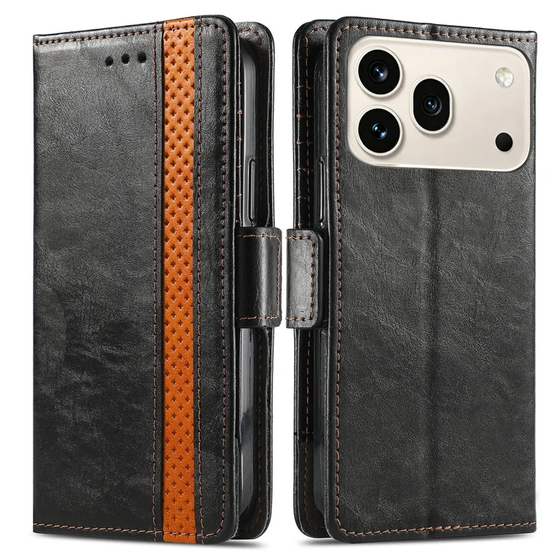 CASENEO For Honor 600 5G / 600 Pro 5G Phone Cases PU Leather Cover Stand with RFID Blocking Wallet - Black