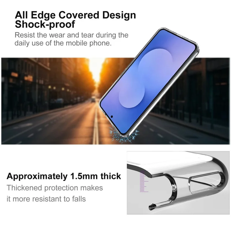 IMAK UX-10 Серия для чехла Samsung Galaxy S26 FE, мягкий задний чехол из ТПУ — прозрачный