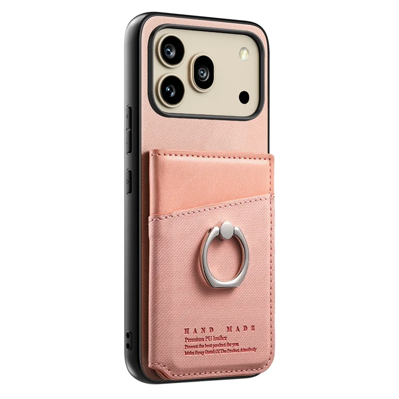 For Honor 600 5G / 600 Pro 5G Case with Card Holder Kickstand Leather + TPU + PC Phone Cover - Pink
