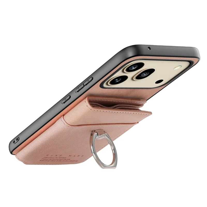 For Honor 600 5G / 600 Pro 5G Case with Card Holder Kickstand Leather + TPU + PC Phone Cover - Pink